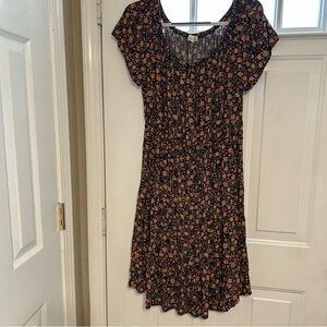 Indigo Rose Beautiful Women ‘s Colorful Floral Short Sleeve Dress Size 2X